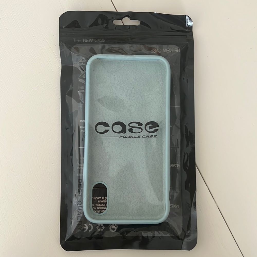 iPhone 10 gel case in mint green. Sealed and never used